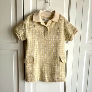 Zara Textured Tweed Short Sleeve Dress